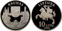 EUROPE 10 litu Lithuania 10 litu 1999, PROOF, Lithuanian Cities - Kaunas -
