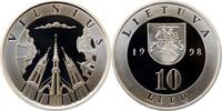 EUROPE 10 litu Lithuania 10 litu 1998, PROOF, Lithuanian Cities - Vilnius -