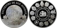 SOUTH AMERICA 10000 pesos Chile 10000 pesos 1991, PROOF, 500th Anniversary - Discovery of America silver -