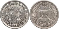 50 reichspfennig Germany 50 reichspfennig 1927 D, AU, Weimar Republic (Reichsmark) (1924-1938) -