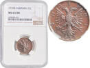 Albania 2 qindar ari 1935, NGC MS63 BN, Kingdom of Albania (1925 - 1938) -