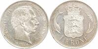 1 krone Denmark 1 krone 1892 CS, UNC, King Christian IX (1873 - 1906) -