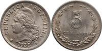 5 centavos Argentina 5 centavos 1938, BU, Argentine Peso (1881 - 1969) -