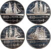 5 liri Malta 5 liri set 1984-1986, PROOF, Maritime History -