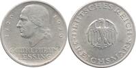 3 reichsmark Weimar Republic 3 reichsmark 1929 J, AU, 200th Anniversary - Gotthold Lessing -