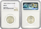 1 mark Germany 1 mark 1886 D, NGC MS63, German Empire (1871 - 1922) -