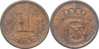 ore Denmark 1 ore 1922 HCN, UNC, King Christian X (1912 - 1947) -