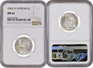 5 lire Vatican City 5 lire 1942, NGC MS64, Pope Pius XII (1939 - 1958) -