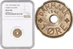ore Faeroe Islands 1 ore 1941, NGC MS63 RB, King Christian X (1912 - 1947) -
