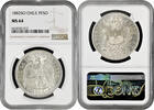 1 peso Chile 1 peso 1882 So, NGC MS64, Republic of Chile (1851 - 1898) -