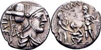 Roman Republican Ti. Veturius Gracchus denarius 137 BC. Vorzüglich