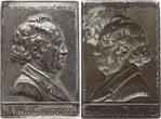 Frankfurt, Stadt Hohlgeprägte Neusilberplakette o.J. (1899) Johann Wolfgang von Goethe, von Lauer, Nürnberg, auf seinen 150. Geburtstag Sehr selten, aEF