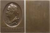Frankfurt, Stadt Einseitige Bronzeplakette o.J. v. Mayer und Wilhelm, Stuttgart, auf Johann Wolfgang von Goethe, 1749 - 1832 aEF, winz. Kr.