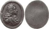 Großbritannien Kleine einseitige hochovale Bleigussmedaille o.J. (1714 - 1727) George I., 1714 - 1727, Brb. n. r. , unbestimmtes Exemplar VF, kl. SF