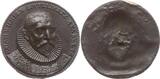 Nürnberg, Stadt Einseitige Bronzegussmedaille 1601 (späterer Guss) v. Matthäus Carl, auf Johann Wilhelm Löffelholz zu Kohlberg, 1558 - 1600 Äußerst seltener feiner scharfer Guss, EF, geschwä