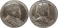 Großbritannien Silbermedaille Edward VII., 1901-1910, v, de Saulles, Royal Mint, Coronation Medal -