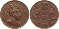 Großbritannien Bronzemedaille Edward VII., 1901-1910, Signatur J. Moore, Coronation Medal, God save the King -
