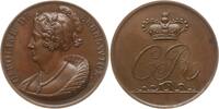 Großbritannien Bronzemedaille George IV., 1820-1830, Caroline de Brunswick, Monogramm über Schlange -