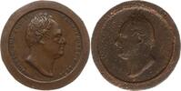 Großbritannien Einseitiges Bronzeklischee William IV., 1830 - 1837, v. Wyon, Coronation Medal, Stempelprobe der Vs.? -