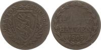 Schweiz - Thurgau, Kanton 1 Batzen 1808 F-VF, Prägeschäche bei der Jz.