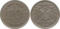 Deutsches Kaiserreich 10 Pfennig 1907 E EF