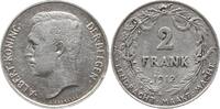 Belgien, Königreich 2 Frank 1912 Albert, 1909 - 1934 VF+, winz. RF