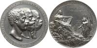 Italien, Königreich, Stadt Turin Zinnmedaille Umberto I., 1878 - 1900, v. Johnson, a.d. Ausstellung anl. 50 J. Verfassung -