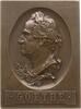 Frankfurt, Stadt Einseitige Bronzeplakette v. Mayer und Wilhelm, Stuttgart, auf Johann Wolfgang von Goethe, 1749 - 1832 -