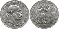 Österreich - Ungarn 5 Kronen (Korona) 1907 KB Franz Joseph I., 1848 - 1916, Kremnitz, 40. Krönungsjubiläum aEF