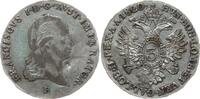 Österreich 3 Kreuzer 1820 B Franz II. (I.), 1792 - 1835, Kremnitz VF, min. Druckstelle, min. Grünverfärbung