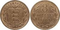 Großbritannien - Guernsey 8 Doubles Victoria, 1837 - 1901 -