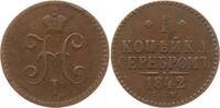 Russland 1 Kopeke 1842 SPM Nikolaus I., 1825 - 1855, Izhora VF