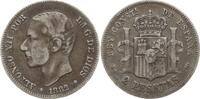 Spanien, Königreich 2 Pesetas Alfonso XII., 1874 - 1885, Madrid -