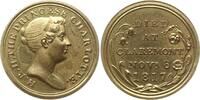 Großbritannien Vergoldete Bronzemedaille George III., 1760 - 1820, auf den Tod von Princess Charlotte, 1796 - 1817 -