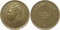 Großbritannien Messing - Jeton George IV., 1820 - 1830, auf seine Krönung, Kopf nach links / Krone in Kranz -