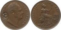 Großbritannien Farthing (1/4 Penny) William IV., 1830 - 1837, Punze 8 und unleserliches Zeichen -