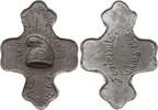 Frankreich, 2. Republik, Revolution Kreuzförmige Zinnmedaille Club Populaire Place de Cambrai No 2 / Fraternité Mars 1848 -