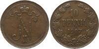 Finnland 10 Penniä Nikolaus II., 1894 - 1917 -