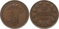 Finnland 10 Penniä Nikolaus II., 1894 - 1917 -