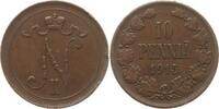 Finnland 10 Penniä Nikolaus II., 1894 - 1917 -