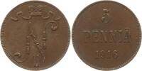Finnland 5 Penniä Nikolaus II., 1894 - 1917 -
