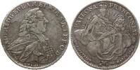 Würzburg, Bistum 1/2 Taler 1765 Adam Friedrich von Seinsheim, 1755 - 1779, Madonna, darunter G. F. LOOS Sehr selten, VF