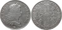 England, Königreich 1 Crown Charles II., 1660 - 1685, rose below bust, edge not dated -