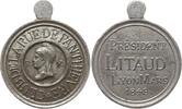 Frankreich, 2. Republik, Revolution, Lyon Zinnmedaille Club de la rue de Panthièvre / Président Litaud, Lyon Mars 1848 -