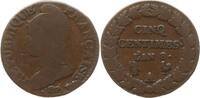 Frankreich, Directoire et Consulat 5 Centimes Paris -