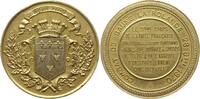 Frankreich, Gouvernement de Défense Nationale Vergoldete Zinnmedaille 1870 Wappen Orléans, Geschichtsmedaille dt.-frz. Krieg, Combat de Baune La ...