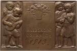 Königreich Württemberg, Stadt Suttgart Bronzeplakette v. Mayer & Wilhelm, Neujahrsplakette -