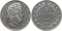 Frankreich, Königreich 5 Francs 1847 A Louis Philippe I., 1830 - 1848, Paris VF