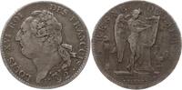 Frankreich, Constitution Ecu de 6 Livres Ludwig XVI., 1774 - 1793, Paris, 2e semestre -