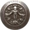 Marburg, Stadt Tragbare Silberplakette Abzeichen / Brosche für Mitarbeiter der Universitäts Frauenklinik Marburg A. L. -